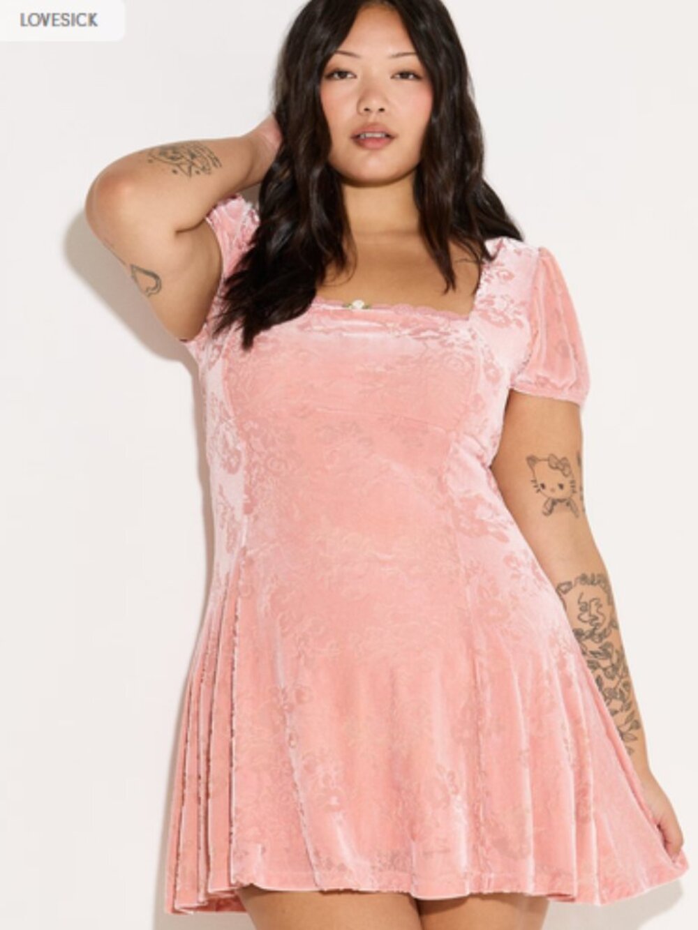 Torrid Love Sick Pink Velvet Burnout Dress 5x/28